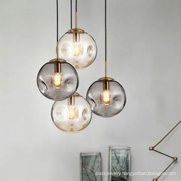 Amber Glass Shade Pendant Lamp Home Decoration